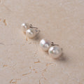 Baroque Pearl Studs in Sterling Silver | White/Ivory
