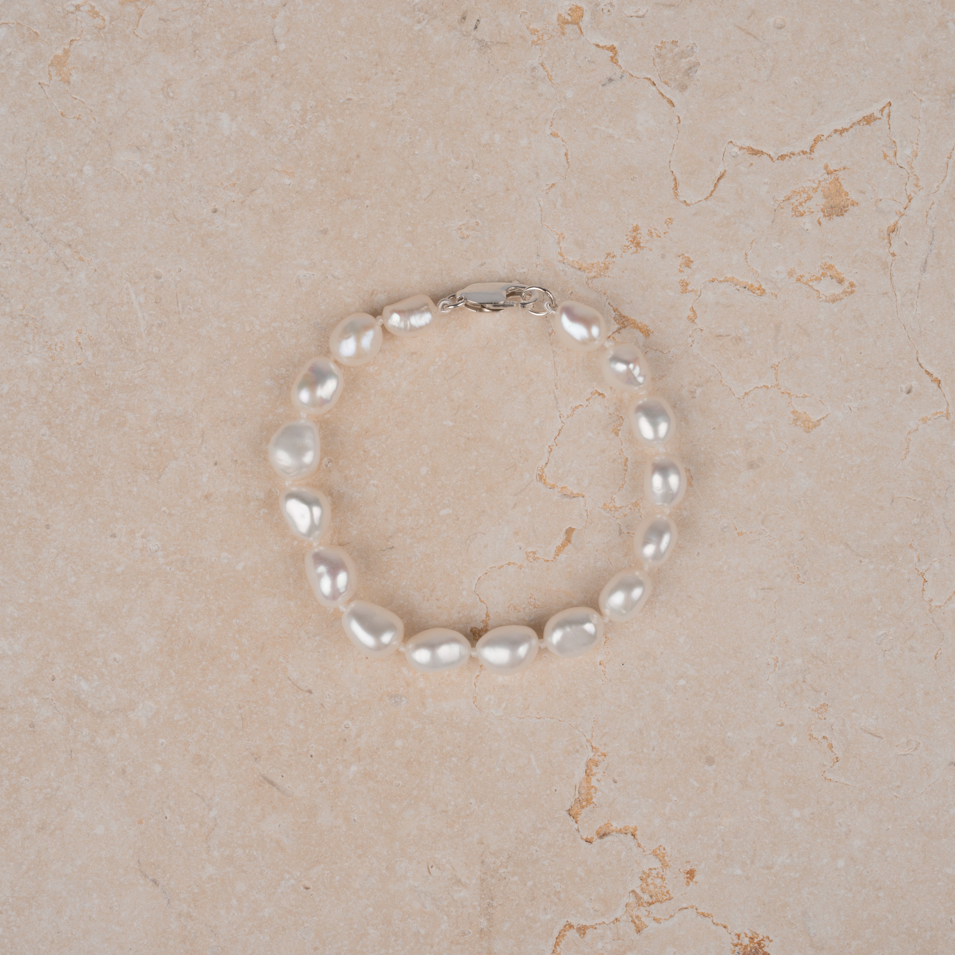 Baroque Pearl Strand Bracelet in Sterling Silver | 8-9mm