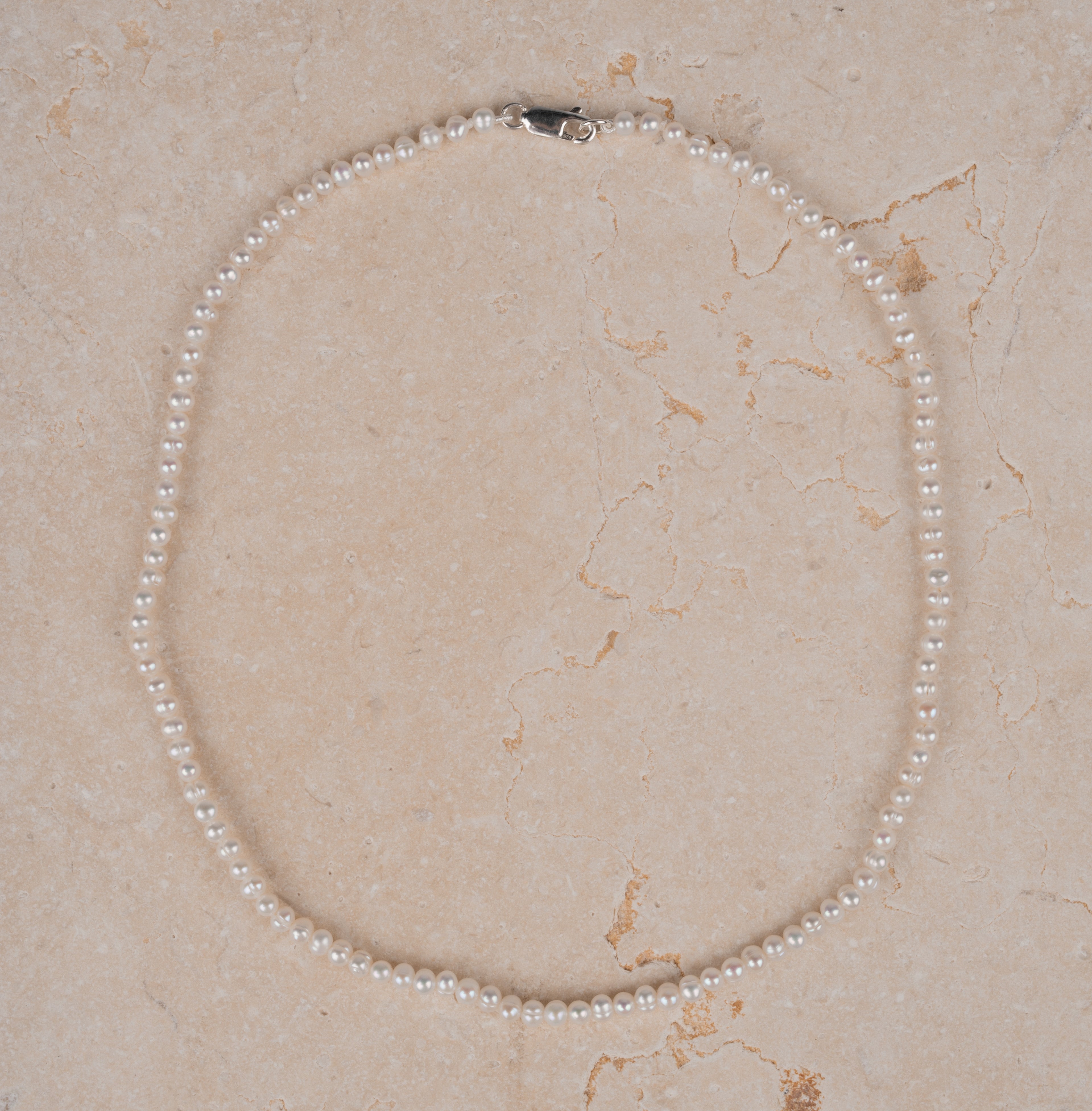 Mabe Pearl Short Necklace in Sterling Silver | 3-4mm