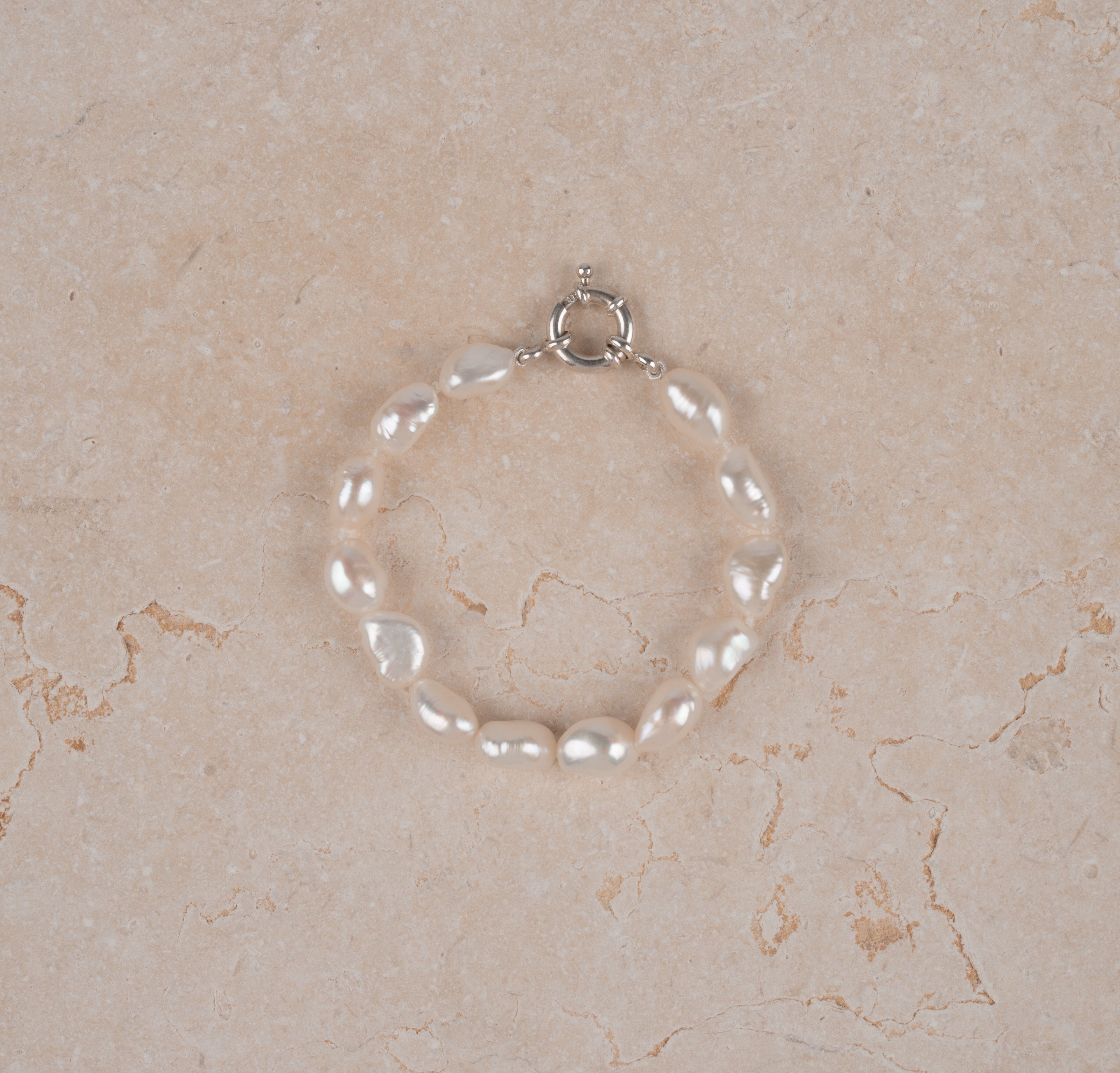 Baroque Pearl Strand Bracelet in Sterling Silver Bolt | 8-9mm