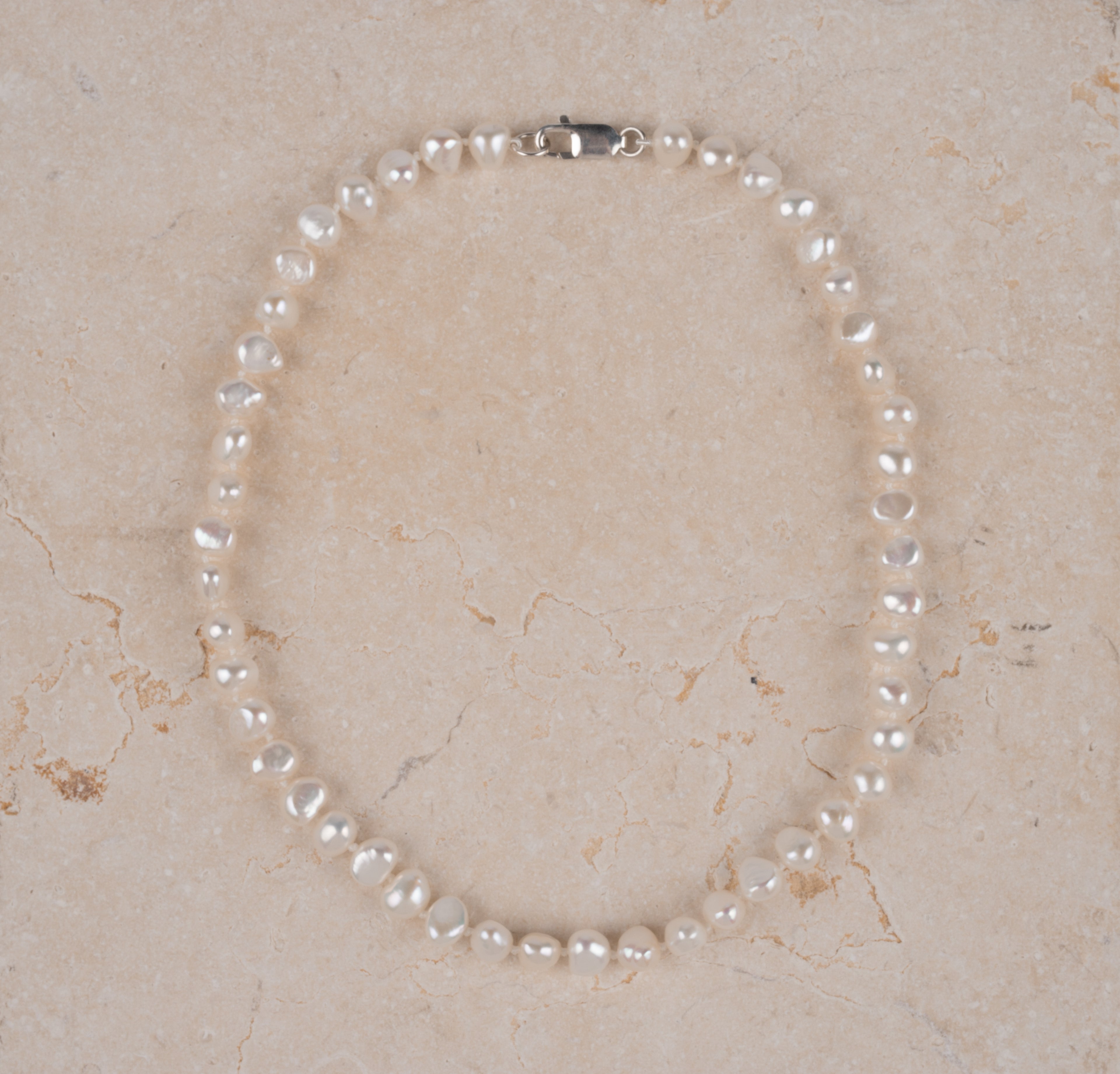 Mabe Pearl Short Necklace in Sterling Silver | 7-8mm