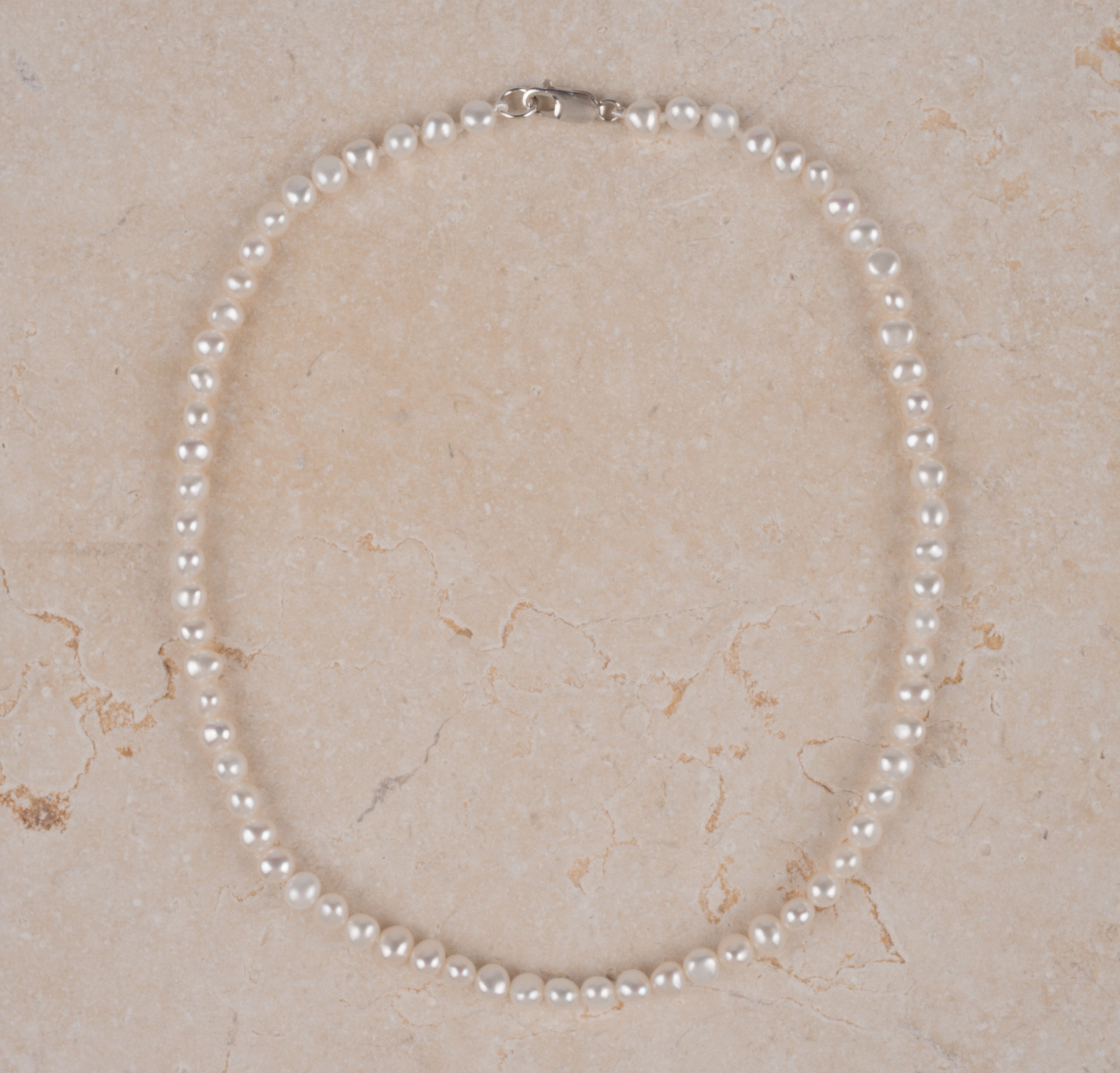 Mabe Pearl Short Necklace in Sterling Silver | 5-6mm