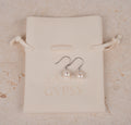 Baroque Drop Pearl Earrings in Sterling Silver | White/Ivory